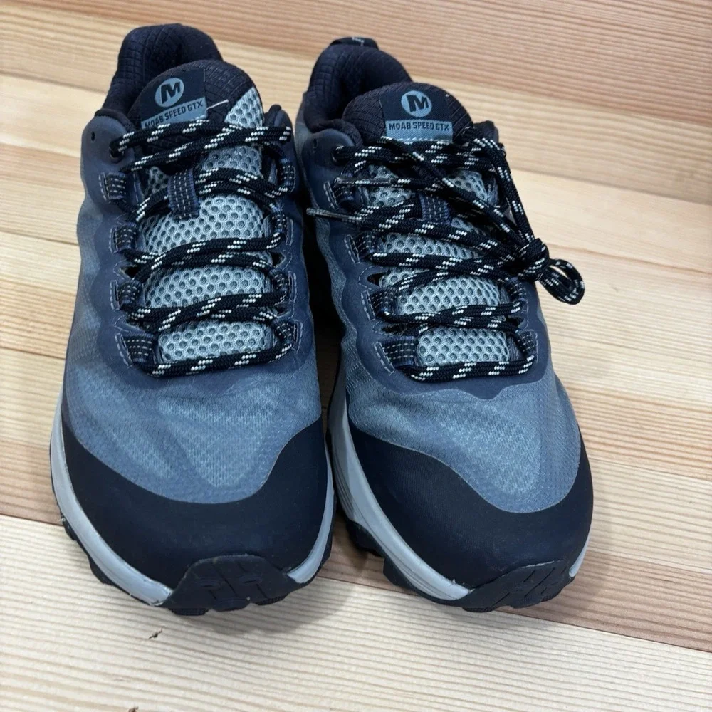 Merrell Moab Speed GTX Gore-Tex Navy Mid Hiking Boots Shoes - Womens Size 7 - Picture 4 of 7